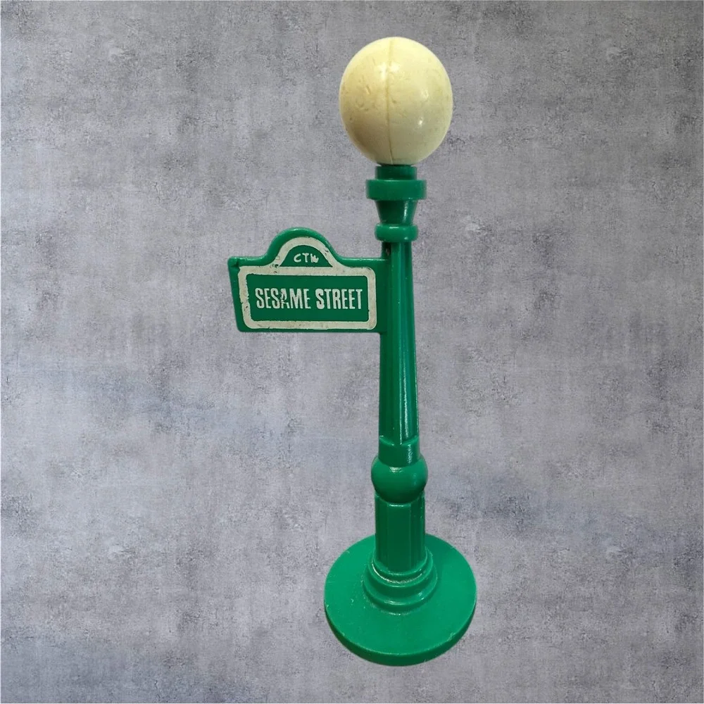 Vintage‎ Fisher-Price Little People Lot Sesame Street Garbage Truck Light Pole